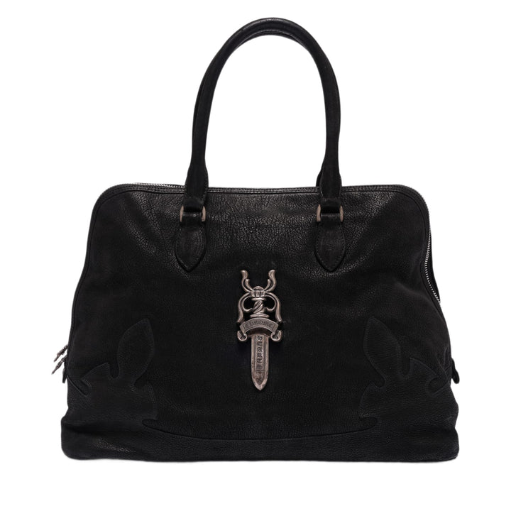 Chrome Hearts 'XL Dagger' Black Nubuck Bowling Bag