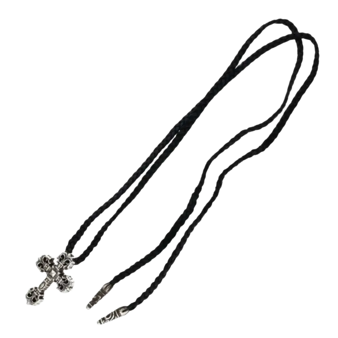 Chrome Hearts 'Filigree Cross' Woven Lace Necklace