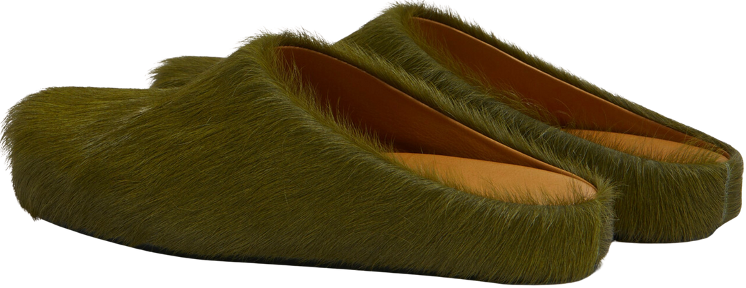 Marni 'Deep Sage' Sabot Slippers