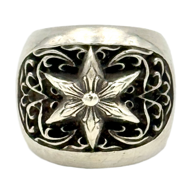 Chrome Hearts 'Oval Star' Silver Ring