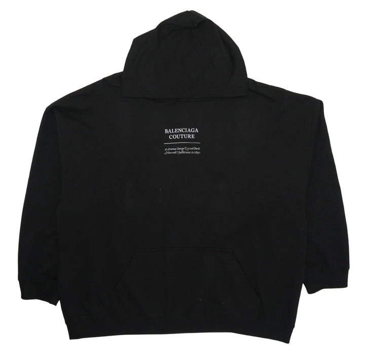 Balenciaga 'Couture' Black Oversized Hoodie