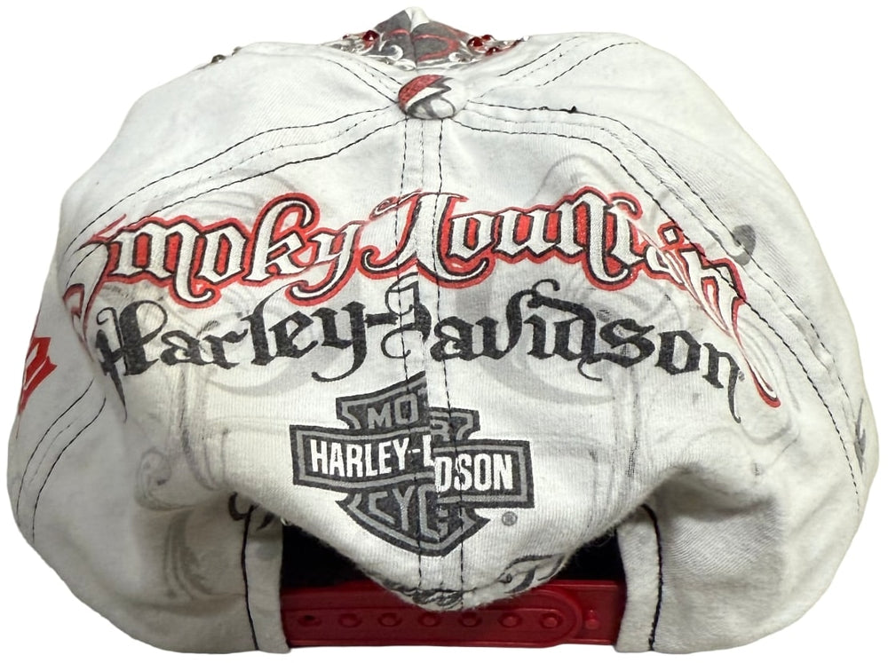 Bossi 'Harley Red Dragons' Rhinestone Snapback Hat