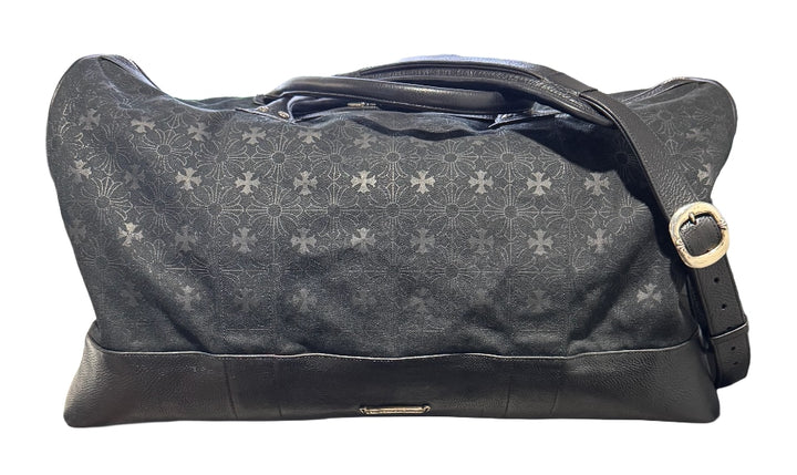 Chrome Hearts Monogram Plus Cross Denim Duffle Bag