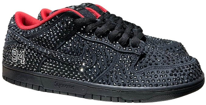 Black '1994' Rhinestone Sneakers