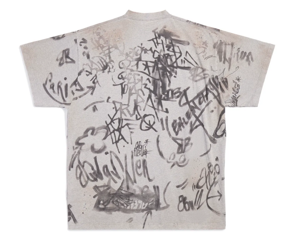 Balenciaga 'Skater' Grey Tee