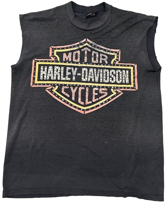 Harley Davidson 'Main Drag Cycle' Rhinestone Vintage Tee