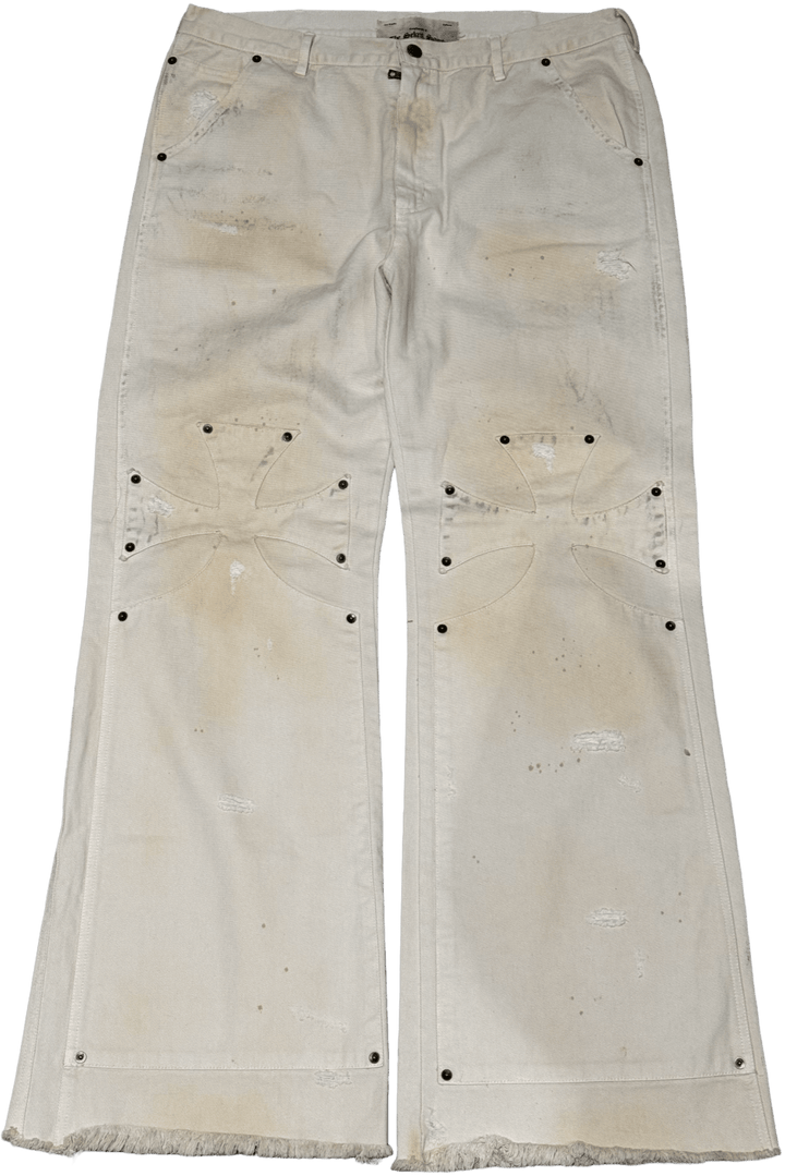 Sekrit Saints 'Tan' Cross Carpenter Flare Jeans