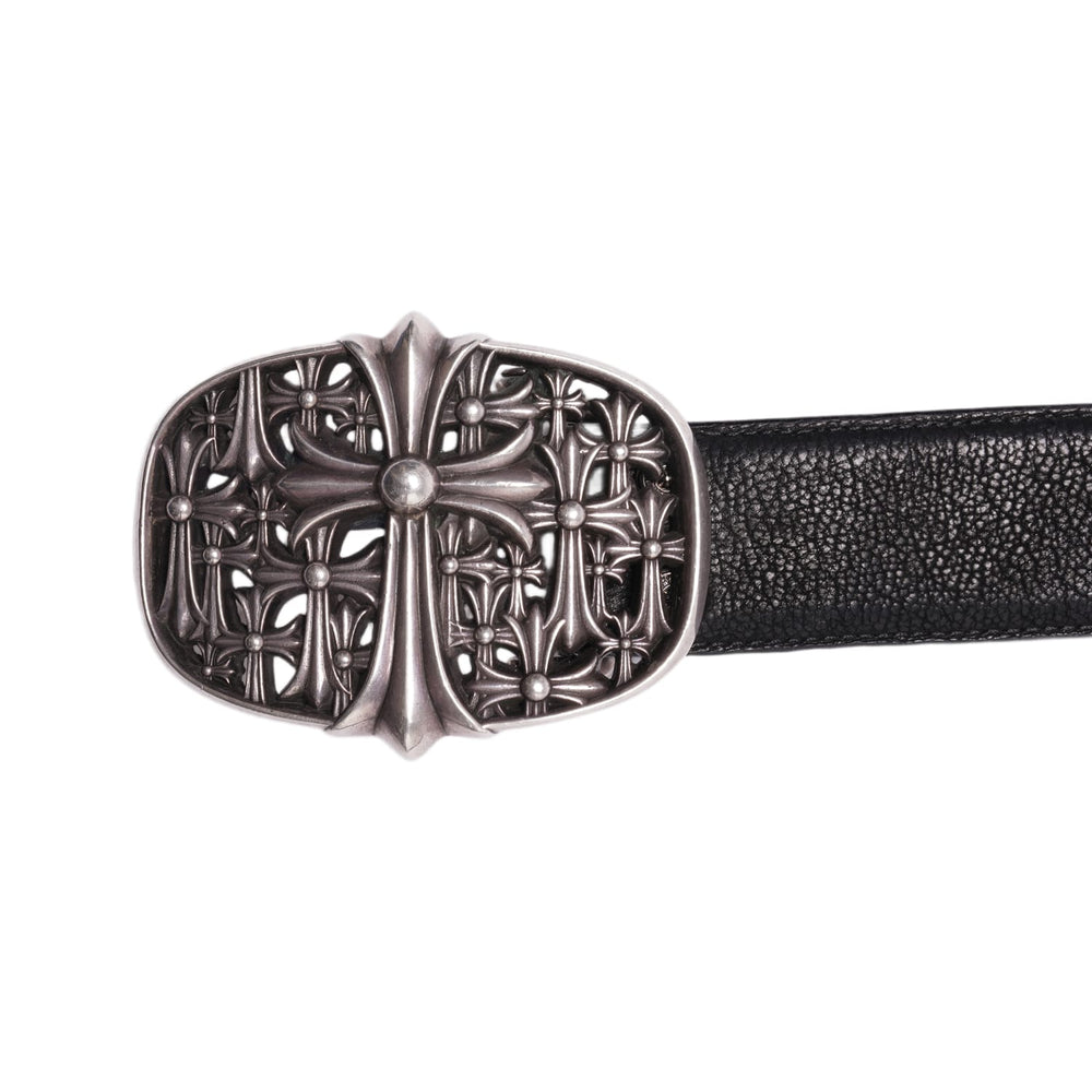 Chrome Hearts 'Cemetery Buckle' Dark Rhodium Plus Cross Belt