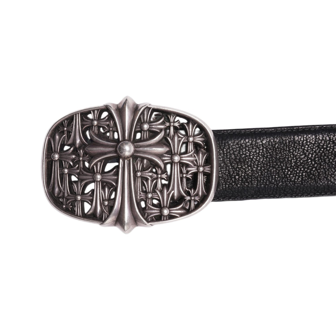 Chrome Hearts 'Cemetery Buckle' Dark Rhodium Plus Cross Belt