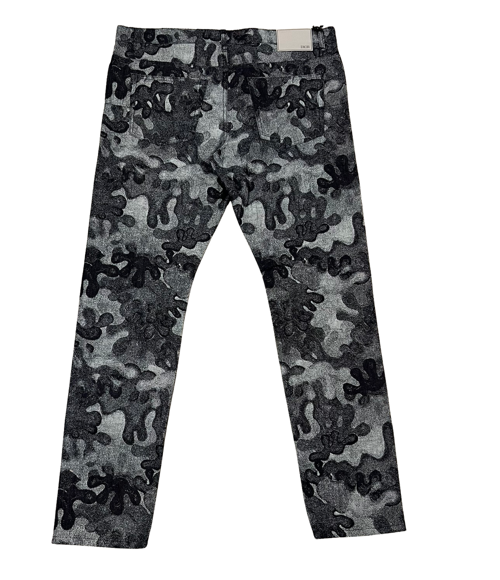 Dior x Peter Doig 'Blue Camo' Jeans
