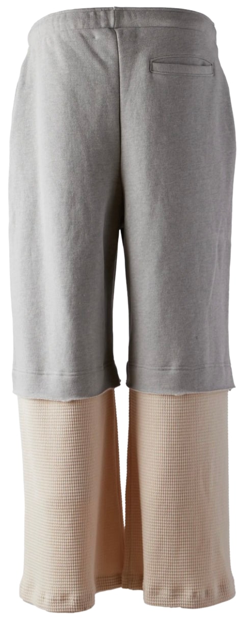 Satoshi Nakamoto 'Double Layer Studded' Grey Cream Sweatpants