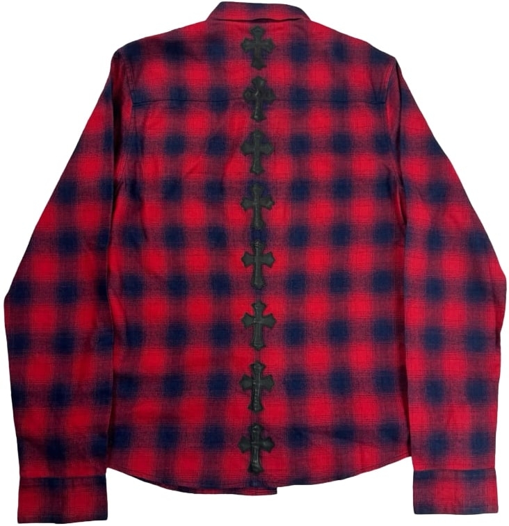 Chrome Hearts 'Red/Blue' Black Cross Patch Flannel
