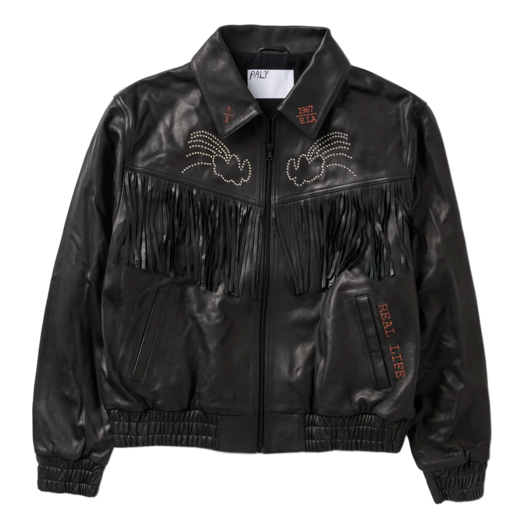 Paly 'Real Life' Leather Fringe Jacket