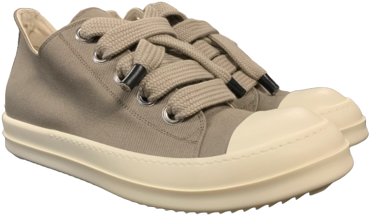 Rick Owens 'Dirty Pearl' Jumbo Lace Low Sneakers