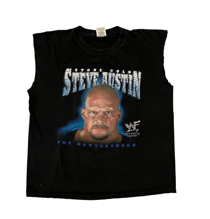 Stone Cold 'The Rattlesnake' Rhinestone Vintage Cutoff