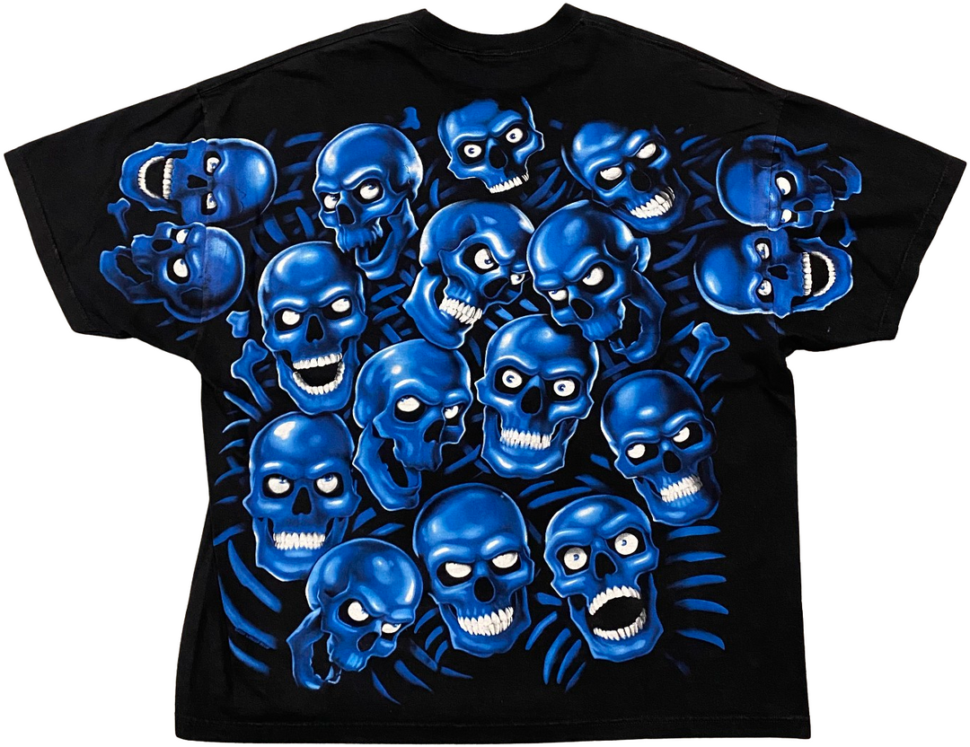 Liquid Blue 'Blue Skull Pile' Vintage Tee