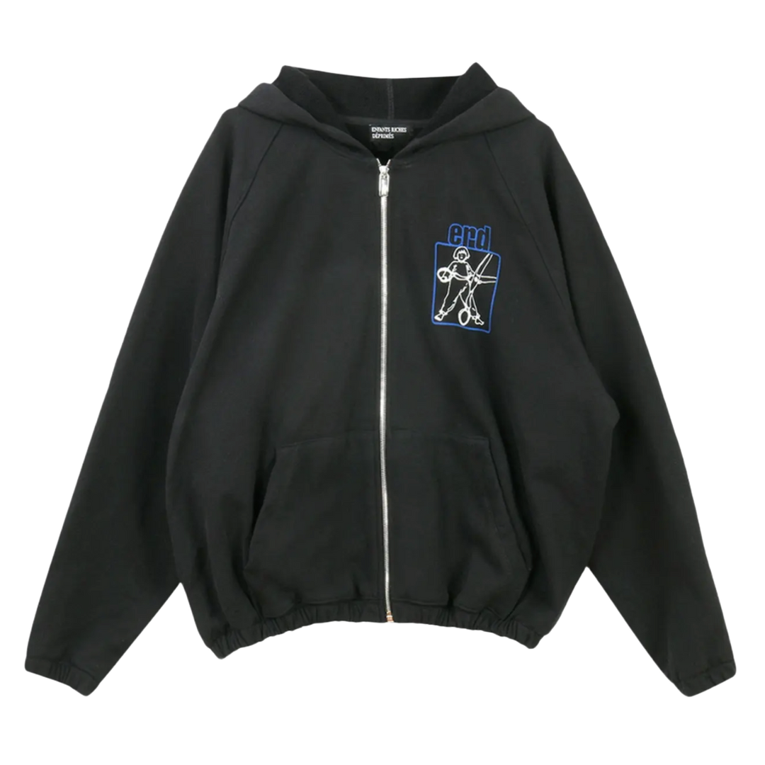 Enfants Riches Déprimés 'Nursery to Misery' Black Zip Up Hoodie