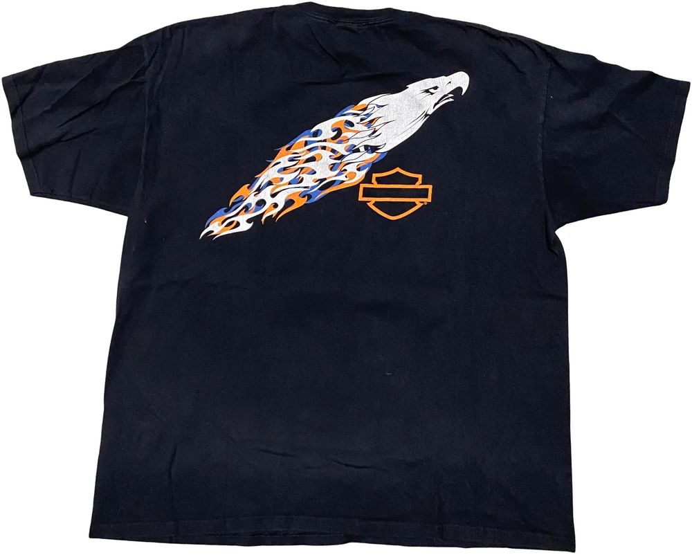 Harley Davidson 'Screamin Eagle' Black Vintage Tee