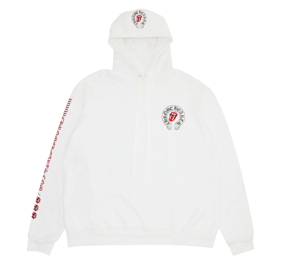 Chrome Hearts 'Rolling Stones' White Hoodie