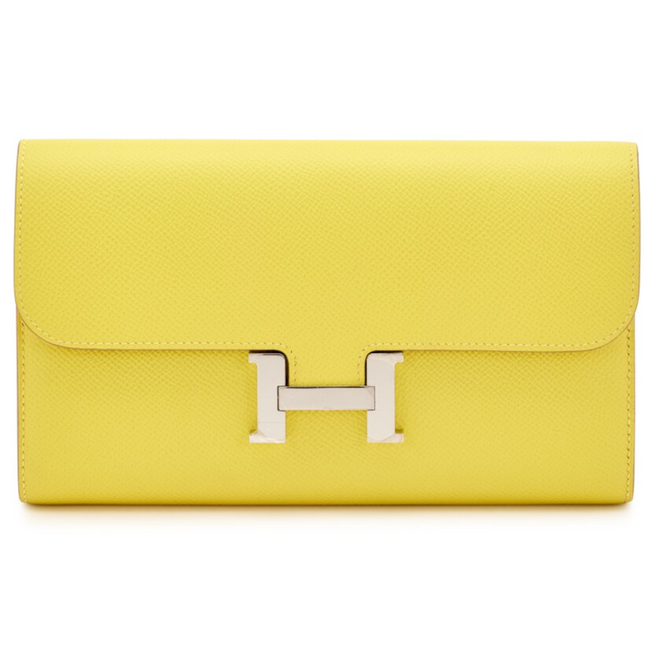Hermes 'Yellow Constance' To-Go Wallet