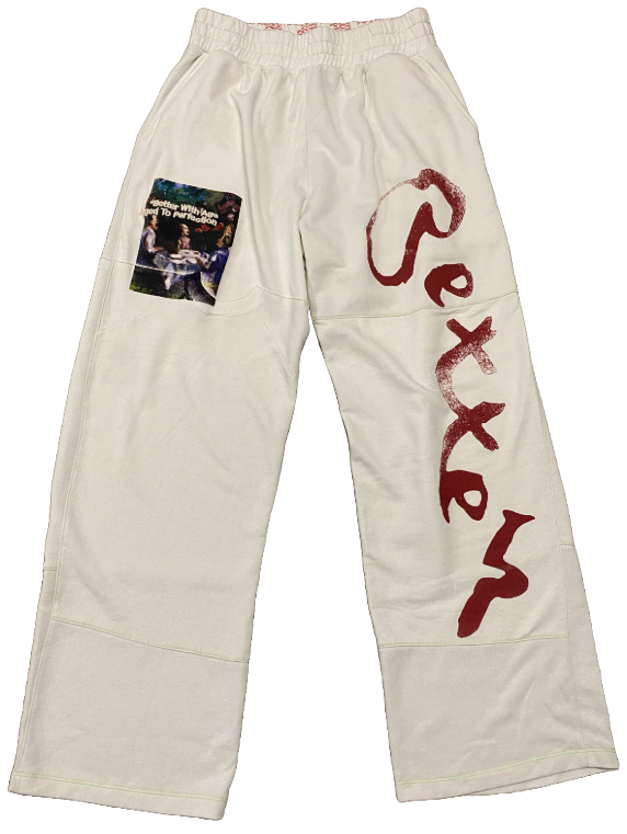 *Better With Age 'United' White Remoir Sweatpants