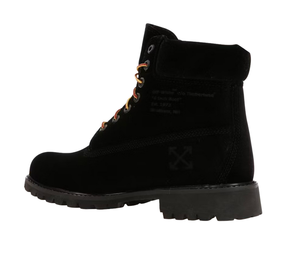 Timberland x Off White 'Black' Velvet Boots