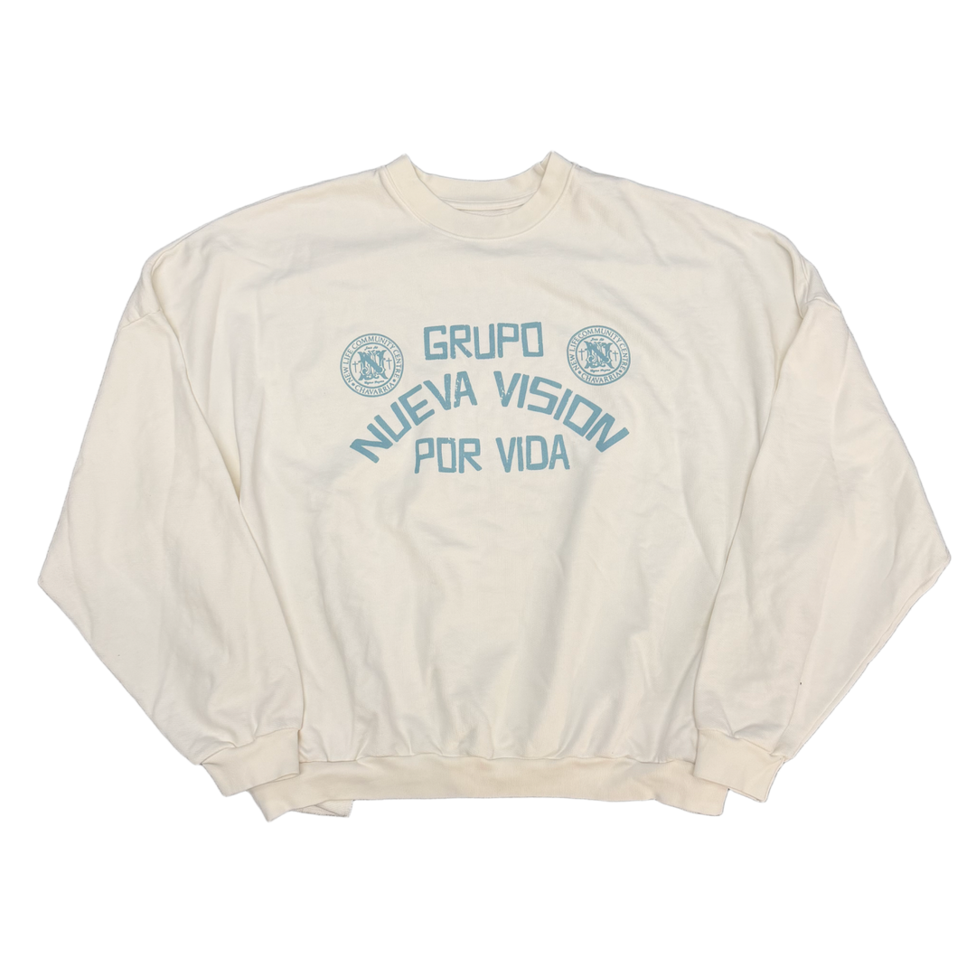 Willy Chavarria 'Nueva Vision' White Crewneck