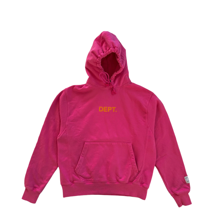 Gallery Dept. 'Yellow Logo' Pink Hoodie