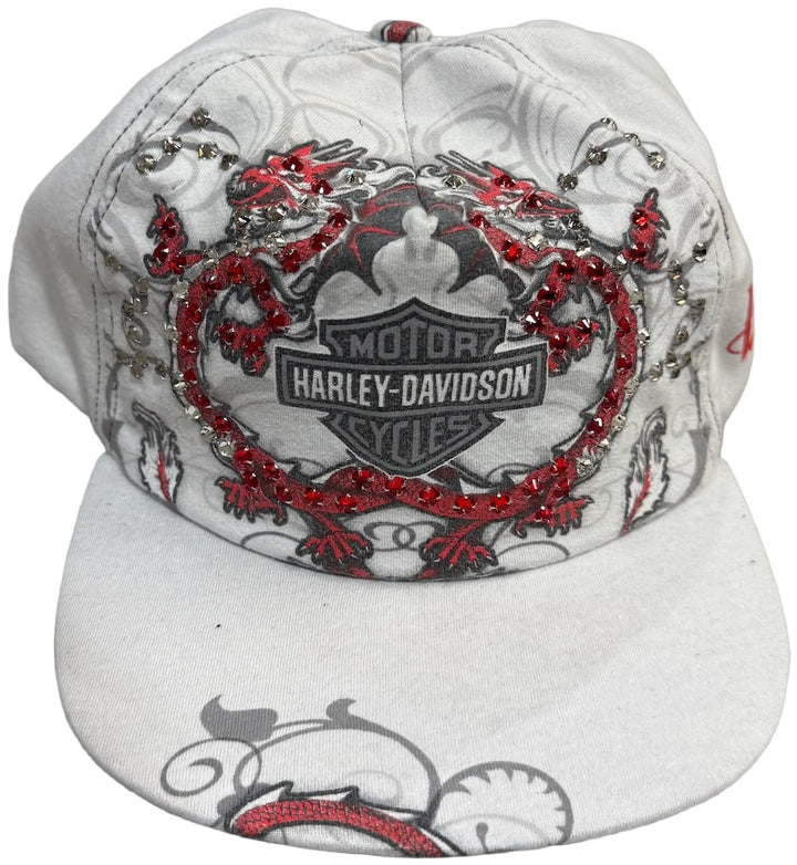 Bossi 'Harley Red Dragons' Rhinestone Snapback Hat