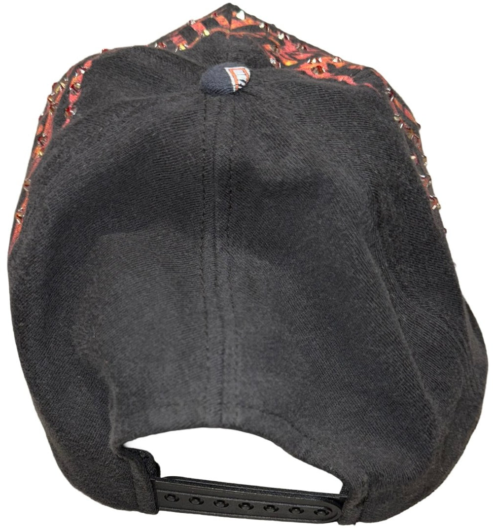Bossi 'Flaming Blank Logo' Rhinestone Snapback Hat