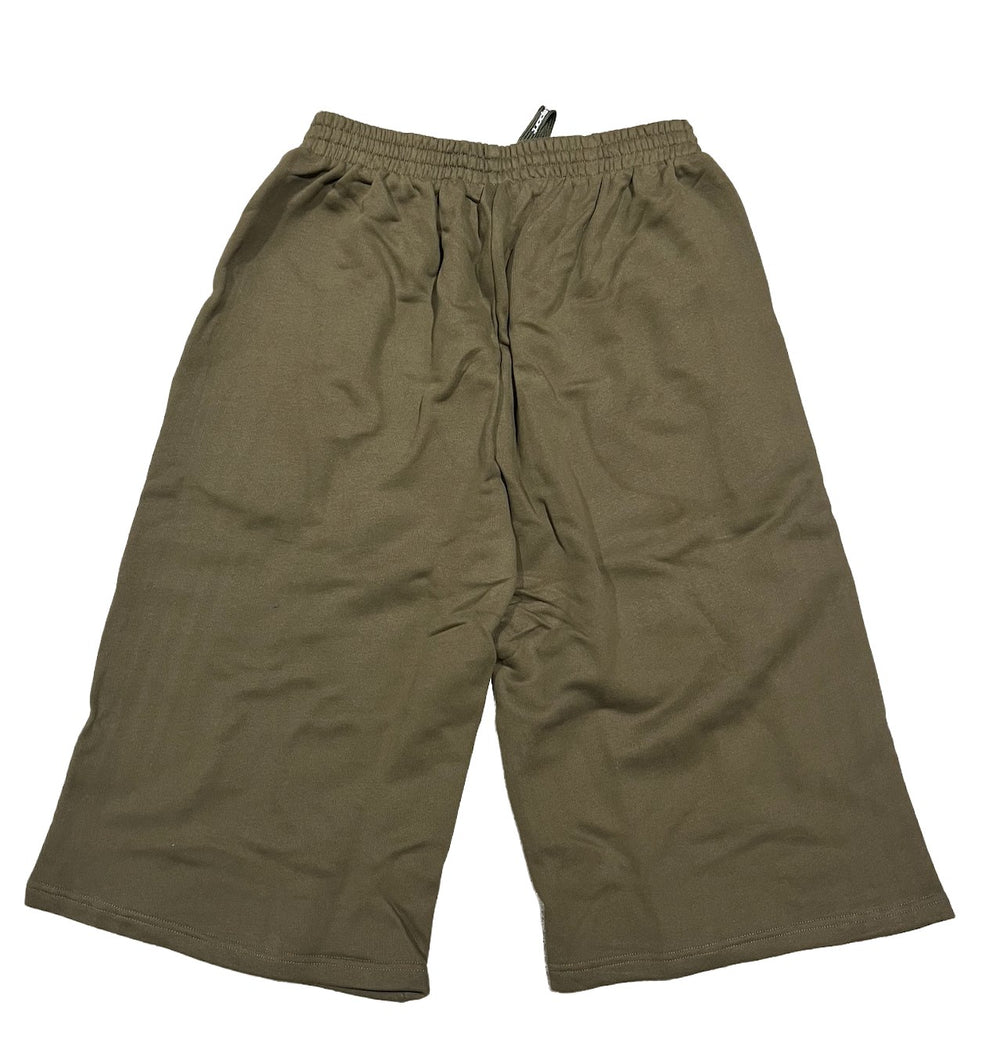 Gold+Vintage Gallery Raspberry Hills 'Olive' Long Sweat Shorts