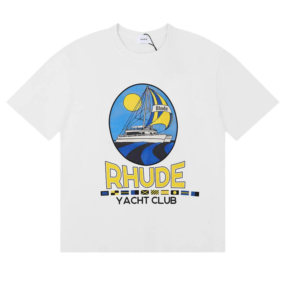 Rhude 'Yacht Club' White Tee