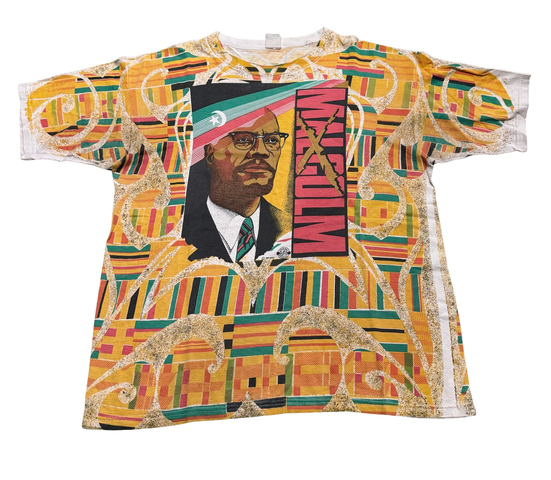 Malcolm X 'Kente' Vintage Tee