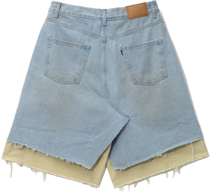 Project G/R 'Layered Skirt Denim' Carpenter Shorts