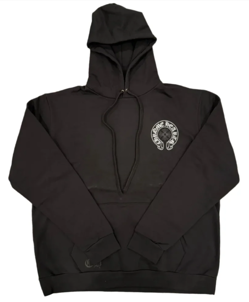 Chrome Hearts Las Vegas Exclusive 'Aniversary' Horseshoe Logo Black Hoodie