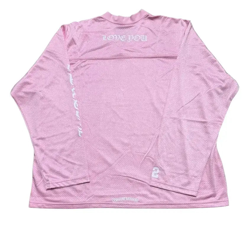 Chrome Hearts 'Love You' Pink Mesh Warm Up Jersey