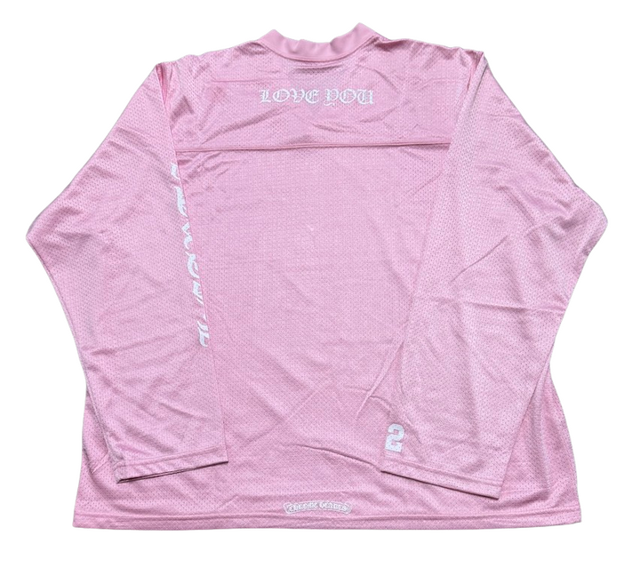 Chrome Hearts 'Love You' Pink Mesh Warm Up Jersey