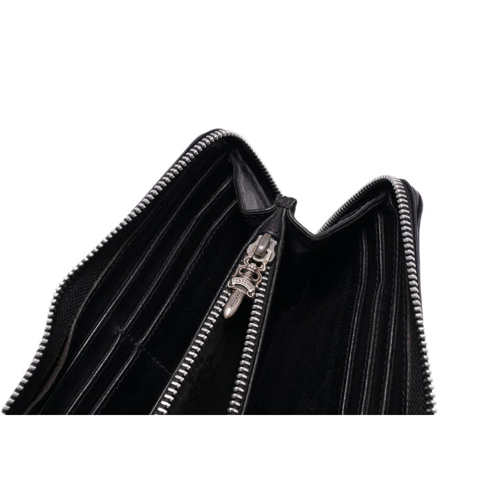 Chrome Hearts 'Black' Triple Cross Leather Wallet
