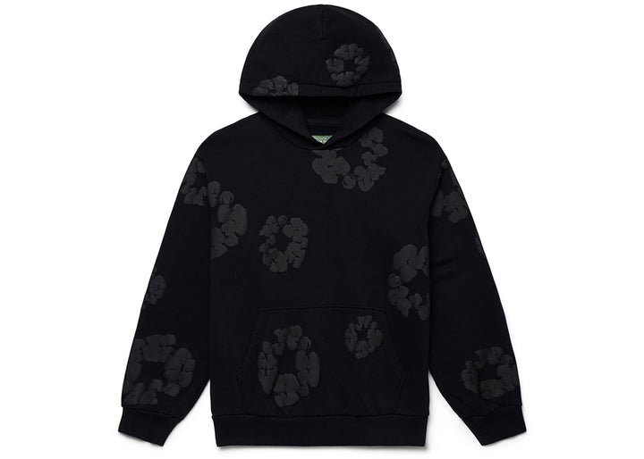 Denim Tears Cotton Wreath Hoodie Black Monochrome