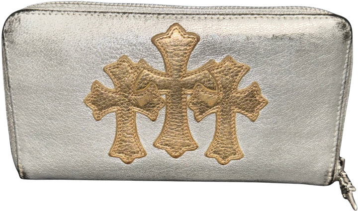 Chrome Hearts 'Metallic Gold' Triple Cross Wallet