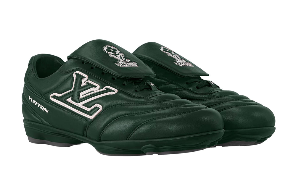 Louis Vuitton 'Green' Leather Footprint Sneakers